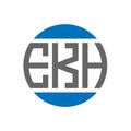 EKH letter logo design on white background. EKH creative initials circle logo concept. EKH letter design Royalty Free Stock Photo
