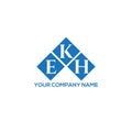 EKH letter logo design on WHITE background. EKH creative initials letter logo concept. EKH letter design.EKH letter logo design on Royalty Free Stock Photo