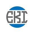 EKI letter logo design on white background. EKI creative initials circle logo concept. EKI letter design Royalty Free Stock Photo