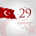 29 October, Republic Day Turkey celebration card.