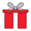 Cheerful Gift Box Icon Royalty Free Stock Photo
