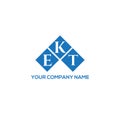 EKT letter logo design on WHITE background. EKT creative initials letter logo concept. EKT letter design