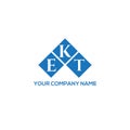EKT letter logo design on WHITE background. EKT creative initials letter logo concept. EKT letter design Royalty Free Stock Photo