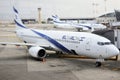 El Al Israel Airlines airplanes at Ben Gurion Airport Israel