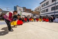 Young Aymara Indigenous Group of Students in Traditional Dress