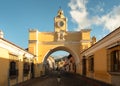 El Arco de Santa Catalina - one of the most famous places in the city of Antigua Guatemala Royalty Free Stock Photo