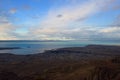 El Calafate top view. Evening sunset nature landscape magic dreamy cloud on the sky in Patagonia Royalty Free Stock Photo