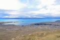 El Calafate top view. Evening sunset nature landscape magic dreamy cloud on the sky in Patagonia Royalty Free Stock Photo