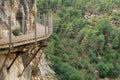 El Caminito del Rey dangerous footpath over wall