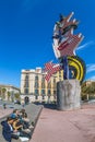 El Cap de Barcelona, statue with abstract rendition of a woman's head, Barcelona, Catalonia, Spain