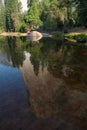 El Capitan reflecting in the Merced River Royalty Free Stock Photo