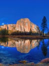 El Capitan Reflecting in Merced River, Yosemite National Park Royalty Free Stock Photo