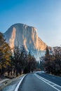 El Capitan road through Yosemite National Park