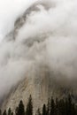 El Capitan under clouds