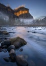 El Capitan at Winter Sunset Royalty Free Stock Photo