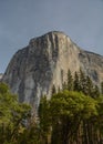 El Capitan From the Yosemite Valley Floor Royalty Free Stock Photo