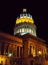 El Capitolio Illuminated at Night in Havana, Cuba Royalty Free Stock Photo