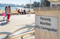 El Carregador maritime promenade sign in Catalan language
