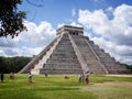 El Castillo pyramid in the ancient mayan ruins of Chichen Itza, Yucatan peninsula Mexico