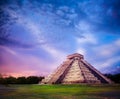 El Castillo pyramid in Chichen Itza, Yucatan, Mexico Royalty Free Stock Photo