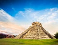 El Castillo pyramid in Chichen Itza, Yucatan, Mexico Royalty Free Stock Photo