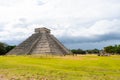 El Castillo pyramid Temple of Kukulcan. General view. Architecture of ancient mayan civilization. Chichen Itza archeological sit