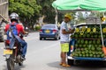 Street sell of avocado at an old car at El Cerrito on the Valle del Cauca region in Colombia