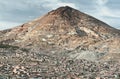 El Cerro Rico which translates ` the rich hill` stands above what was once the largest silver deposit in the world. Royalty Free Stock Photo