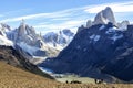 El Chalten, the magical town in autumn. El Chalten is located in the Argentine Patagonia. Royalty Free Stock Photo