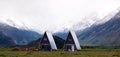 El Chalten typical patagonia house of small mountain village