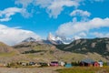 El Chalten village and mountains, Patagonia, Argentina Royalty Free Stock Photo