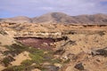 El Cotillo, north Fuerteventura: View over dry landscape on hills