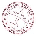 El Dorado Airport Bogota stamp.