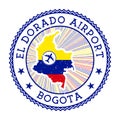 El Dorado Airport Bogota stamp.