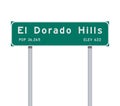 El Dorado Hills road sign Royalty Free Stock Photo