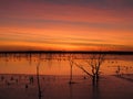 El Dorado Lake at sunset