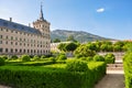 El Escorial palace and gardens outside Madrid, Spain