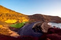 El Golfo bay with volcanic pool on Lanzarote island