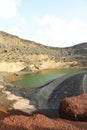 El Golfo green lagoon, Lanzarote, Spain