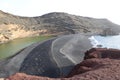 El Golfo green lagoon, Lanzarote, Spain