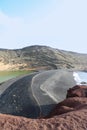 El Golfo green lagoon, Lanzarote, Spain