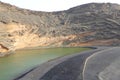 El Golfo green lagoon, Lanzarote, Spain