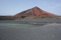 El golfo lake, lanzarote, canaria islands Royalty Free Stock Photo