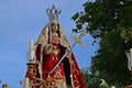 Wooden figure of Saint Catherine taken in procession.