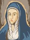 El Greco Domenikos Theotokopoulos Artwork of Virgin Mary or Mater Dolorosa Circa 1597 WPA Poster Art