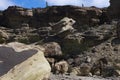 The Ischigualasto Provincial Park or Valle de la Luna,moon valley, is located in Argentina Royalty Free Stock Photo