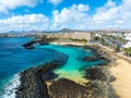 El Jablillo beach in Costa Teguise, Lanzarote Royalty Free Stock Photo
