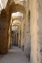 Colosseum Interior Arcade, Roman Empire Architecture, El Jem Landmark