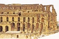El Jem Colosseum, Tunisia Royalty Free Stock Photo