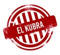 El Kubra - Red grunge button, stamp